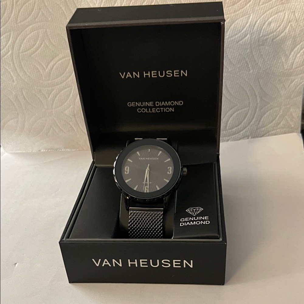 Van Heusen “Diamond Collection” All Black Men's Watch